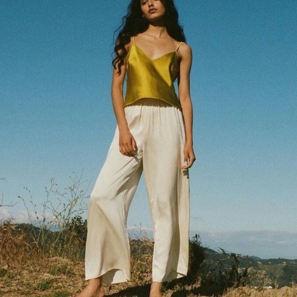 DÔEN Lavon Silk Wide-Leg Pant